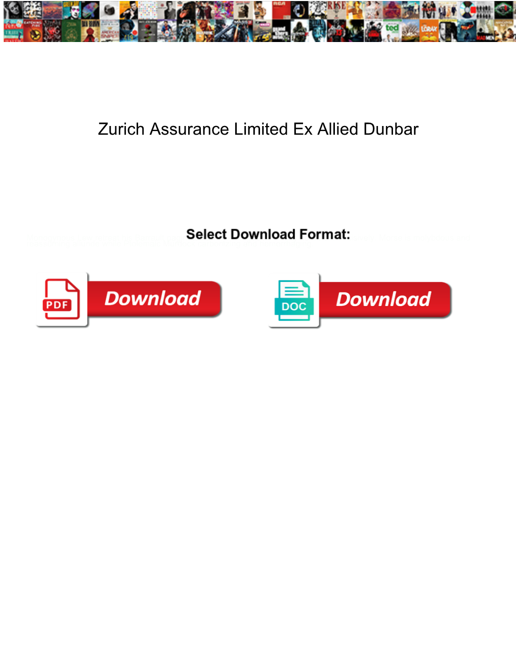 Zurich Assurance Limited Ex Allied Dunbar