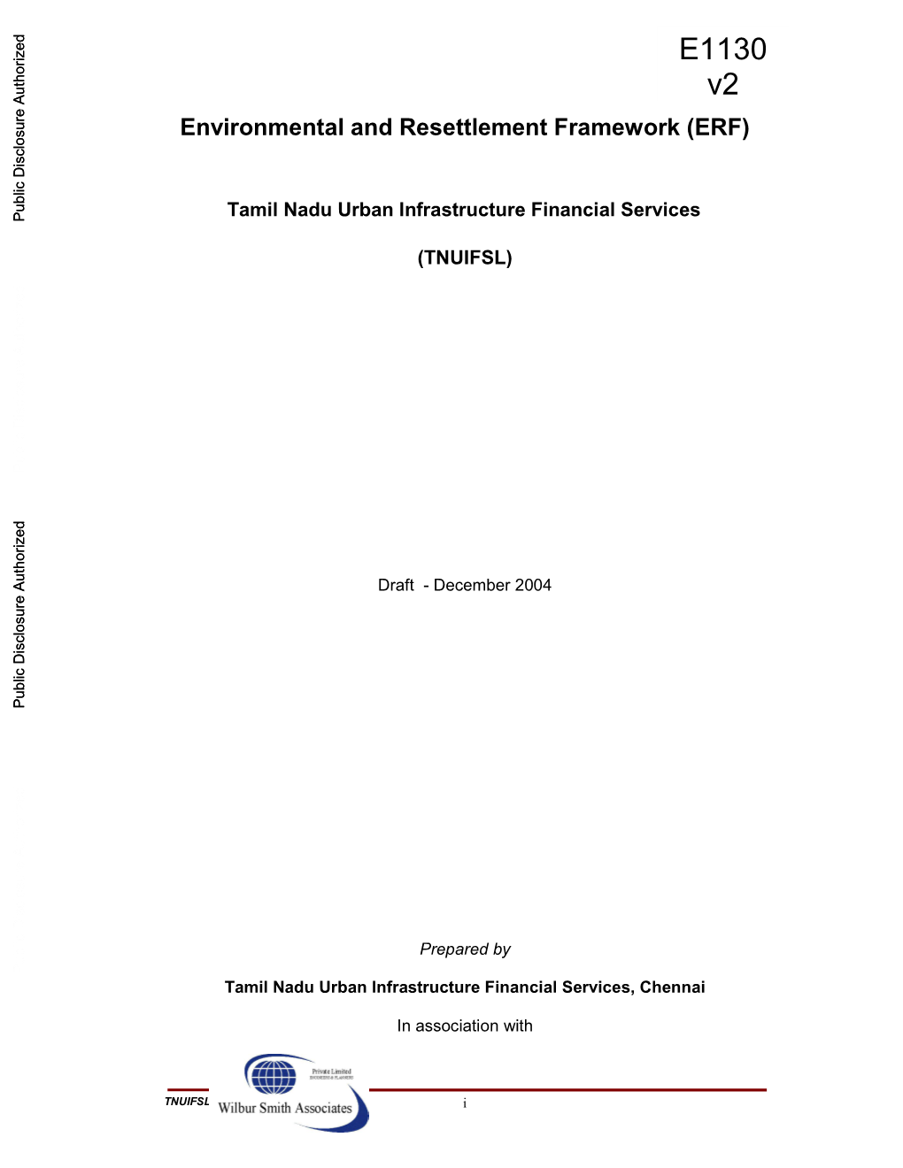 TNUIFSL Would Finance the Following Categories of Urban Infrastructure Projects