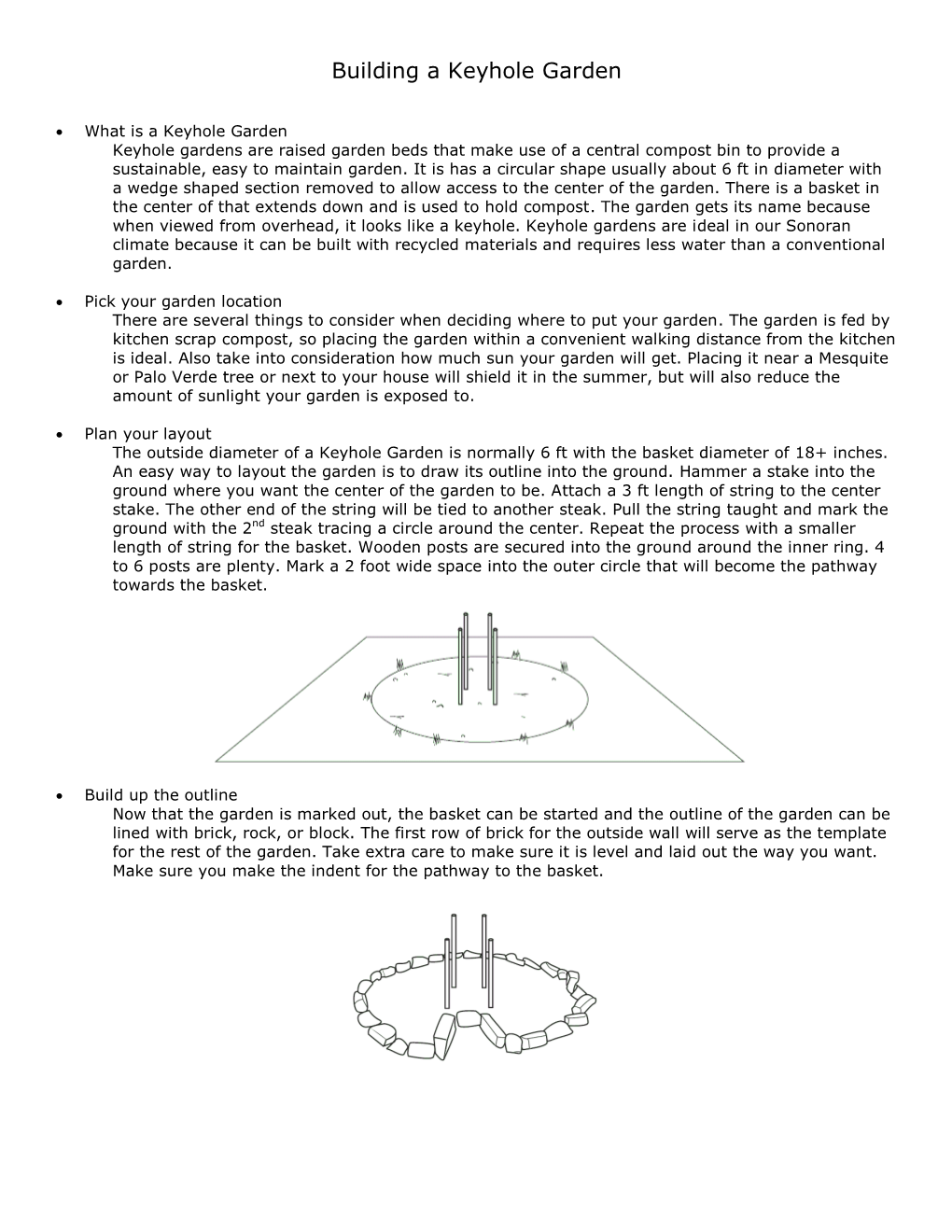 Building a Keyhole Garden