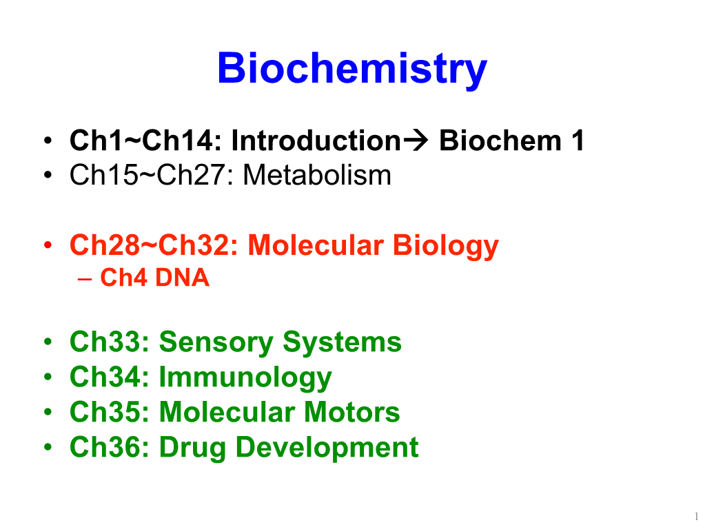 Biochemistry