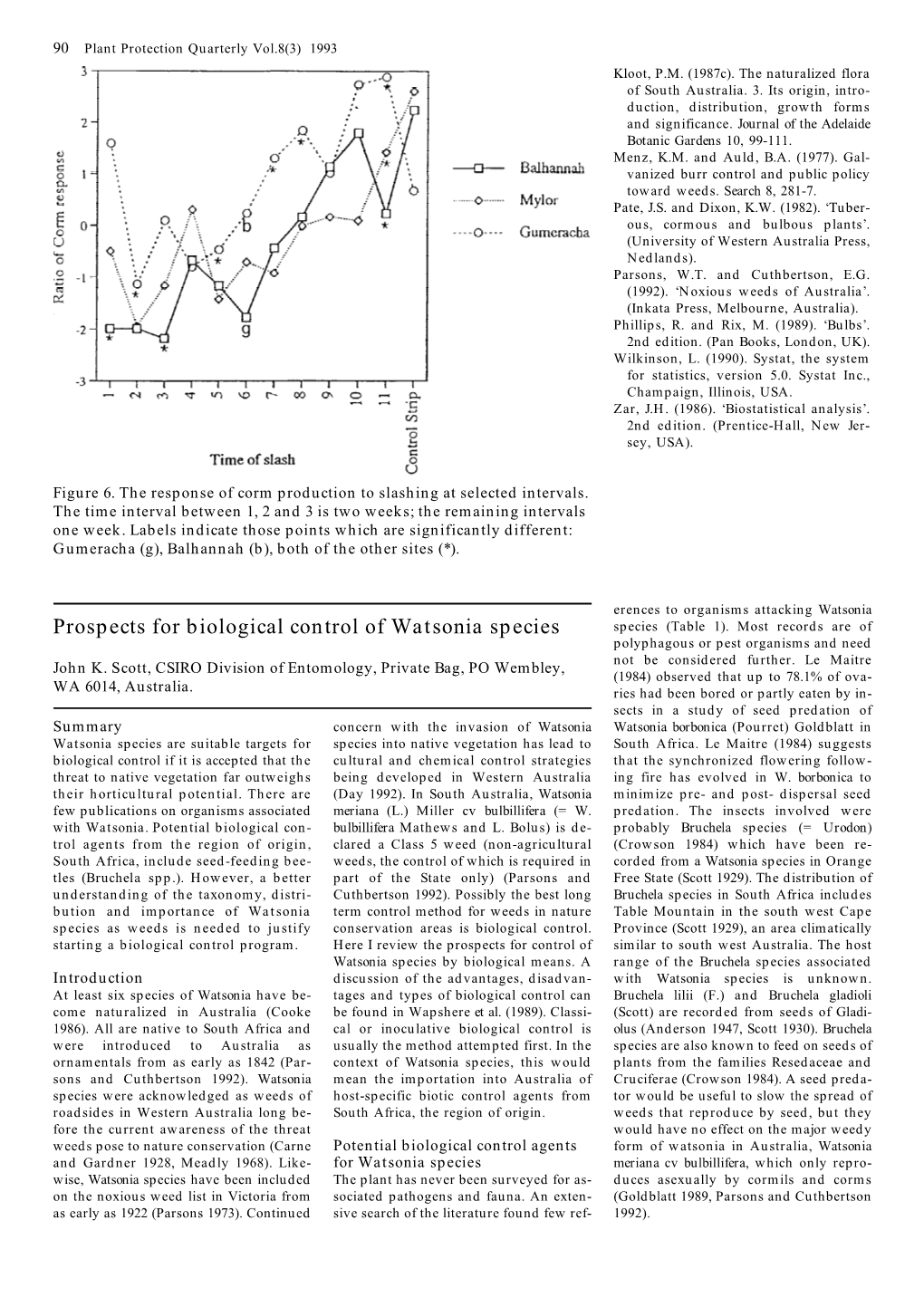 Prospects for Biological Control of Watsonia Species Species (Table 1)