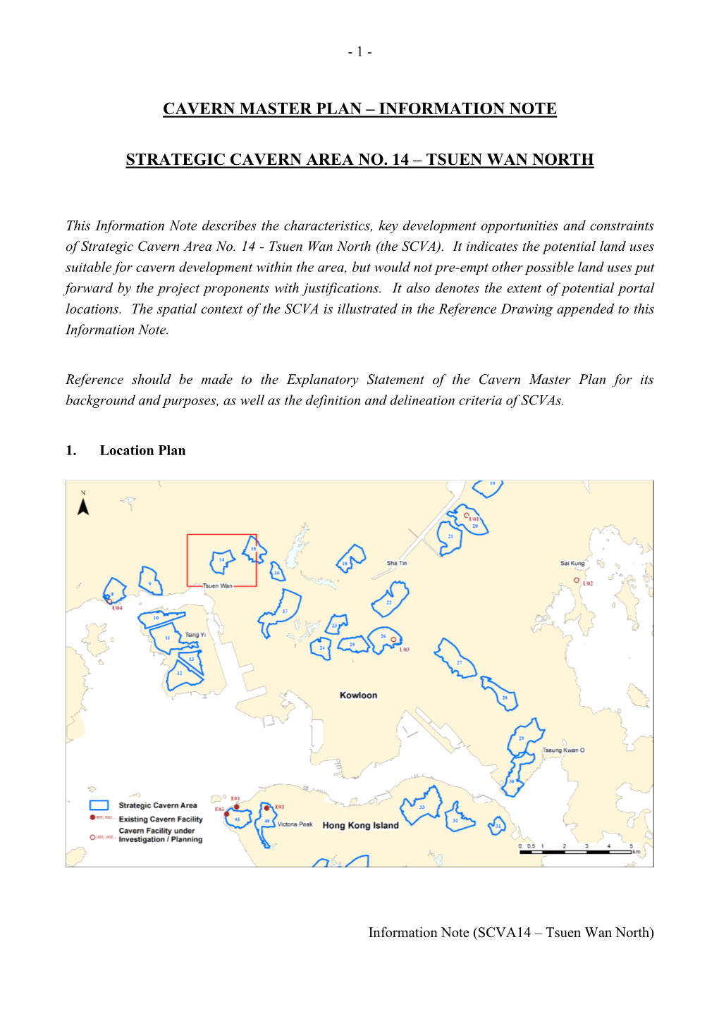 Information Note Strategic Cavern Area No. 14 – Tsuen Wan North