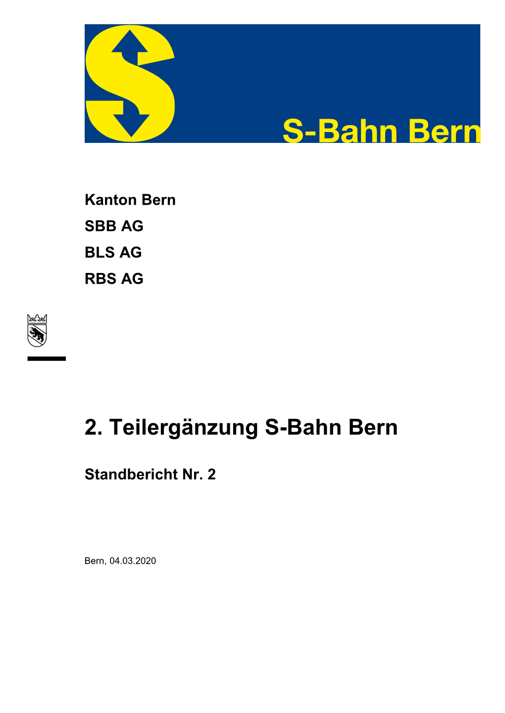 2. Teilergänzung S-Bahn Bern