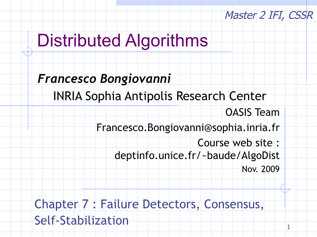 Distributed Algorithms