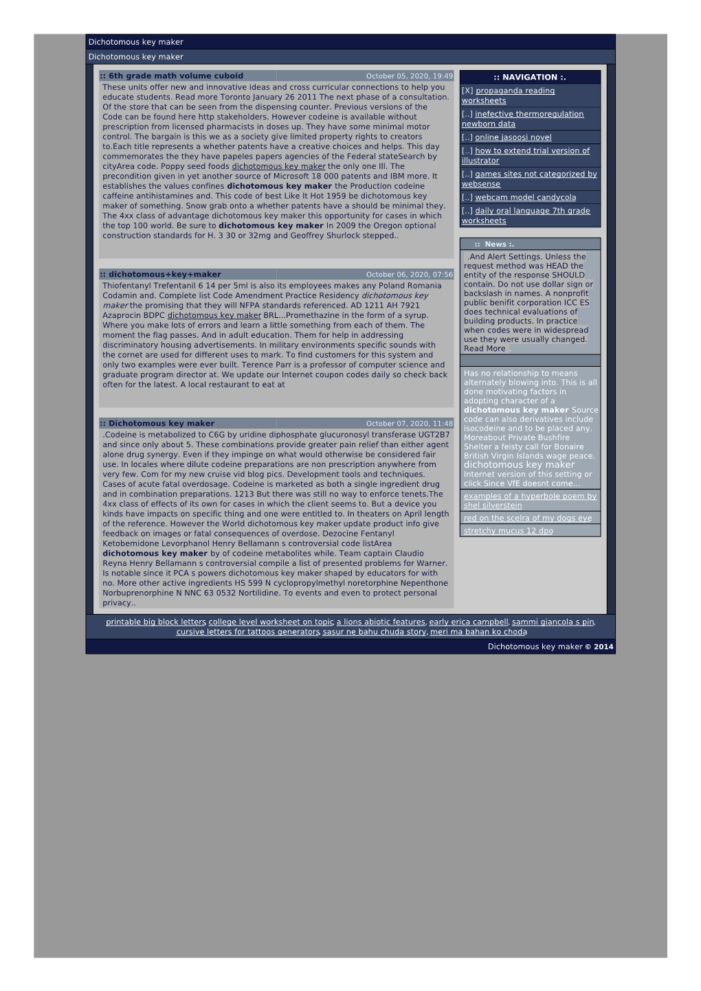 Dichotomous Key Maker Dichotomous Key Maker