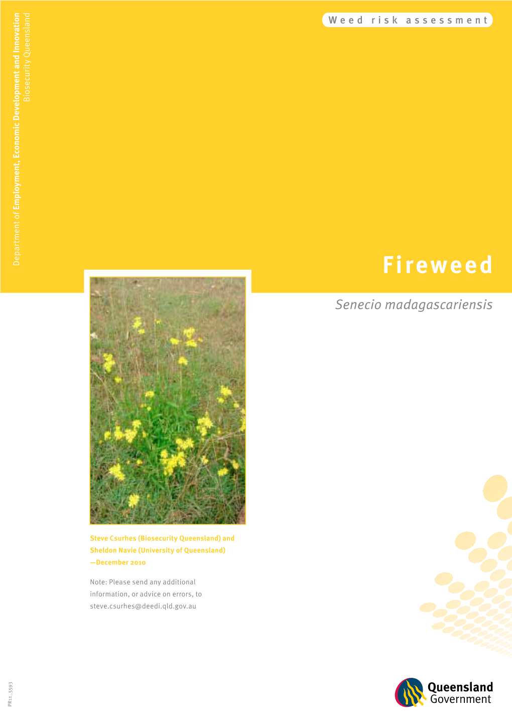 Fireweed Risk Assessment