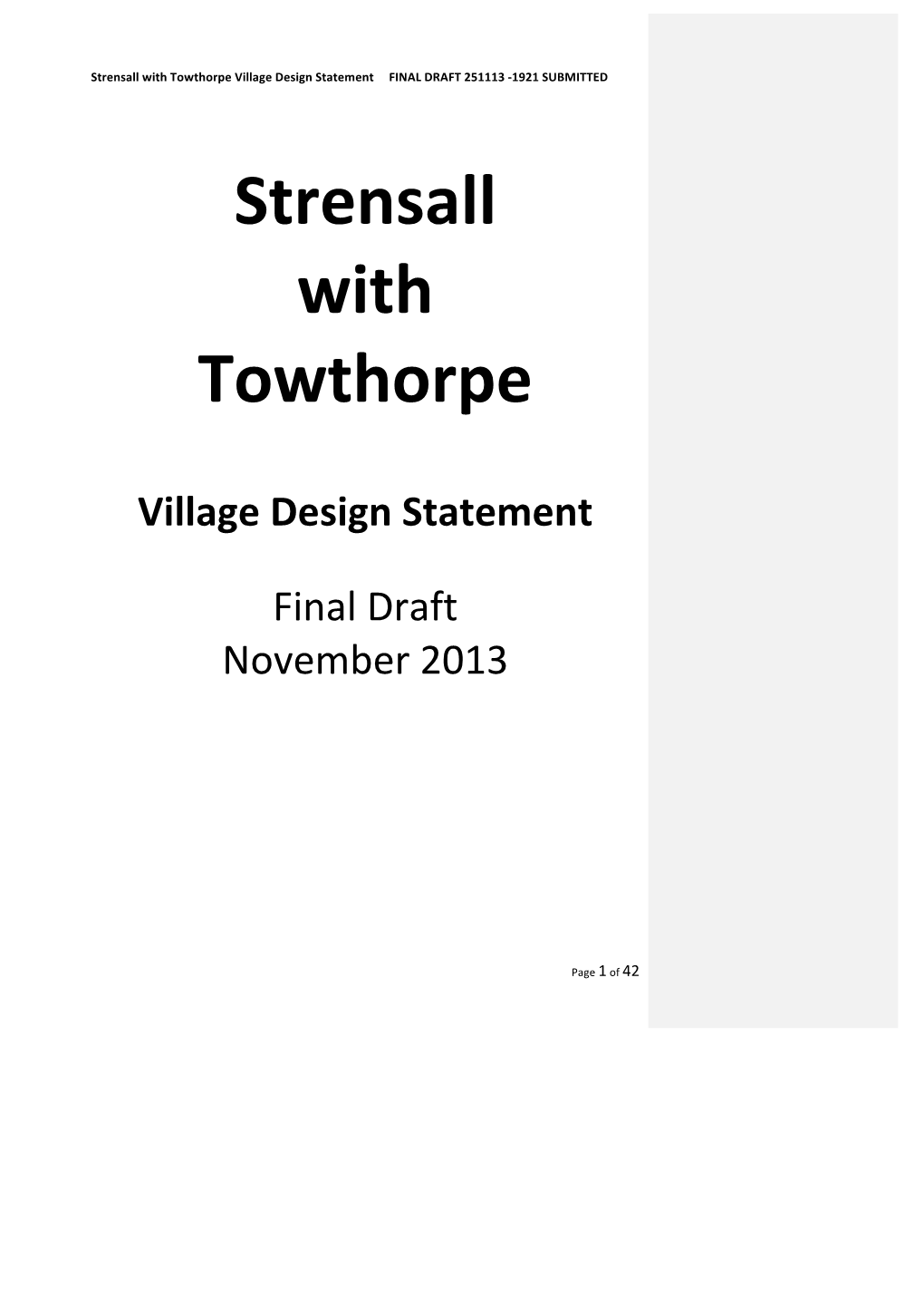 Village Design Statement FINAL DRAFT 251113 -1921 SUBMITTED
