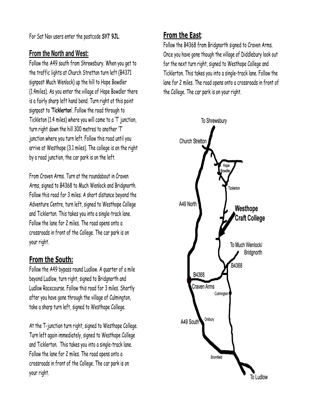 Download Printable Map & Directions