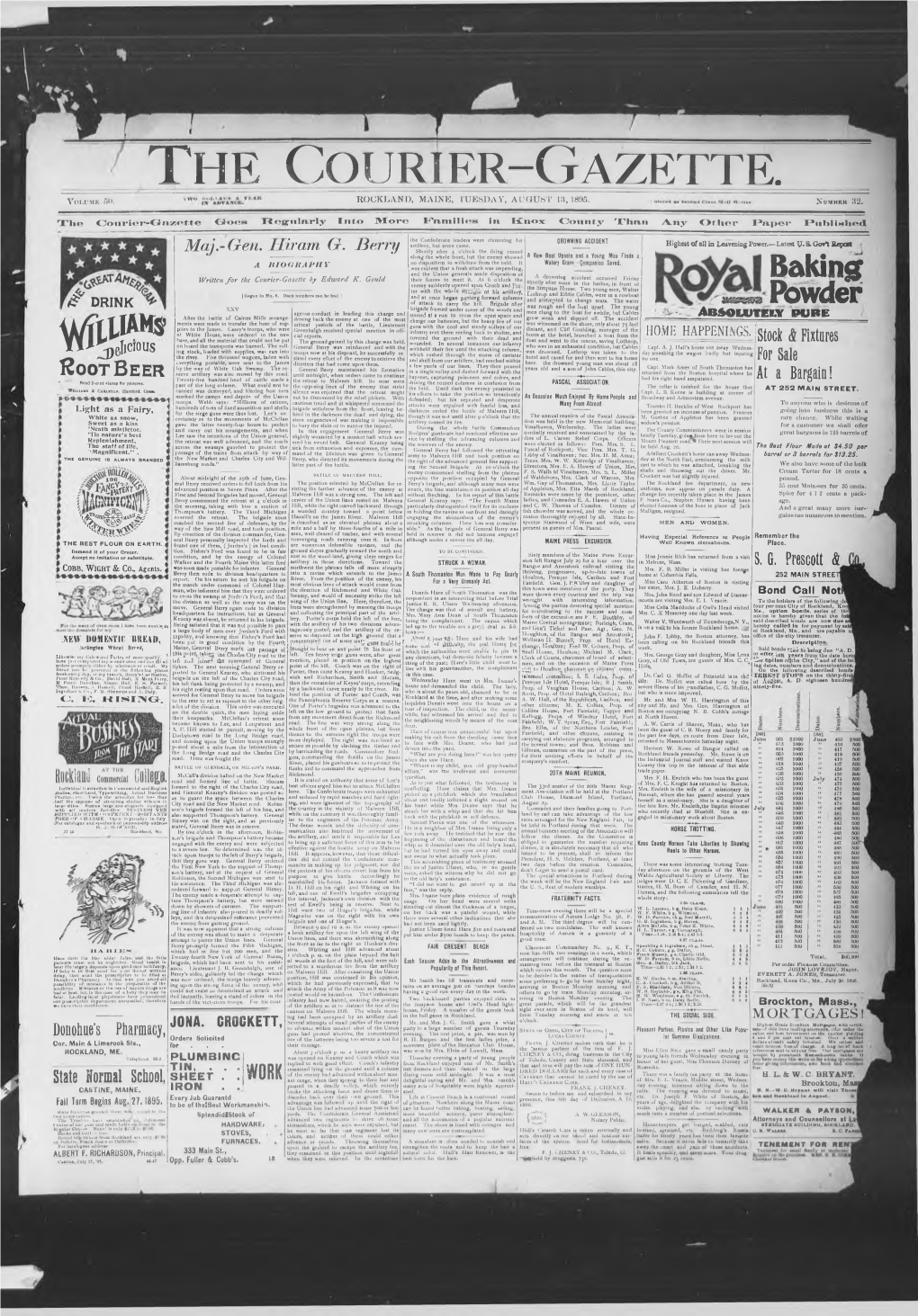 Courier Gazette Tuesday, August 13 1895