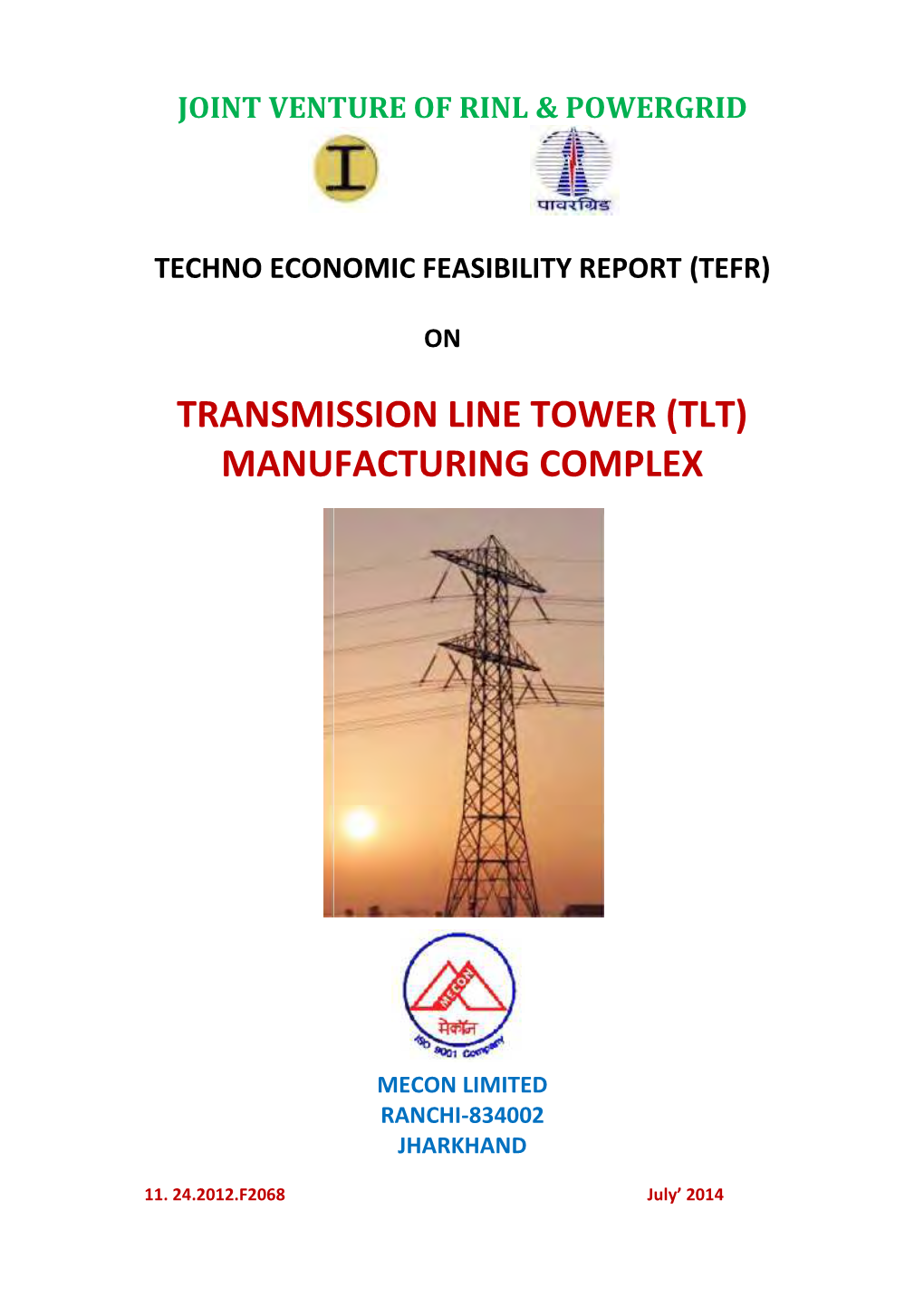 Manufacturing Complex Ine Tower (Tlt)