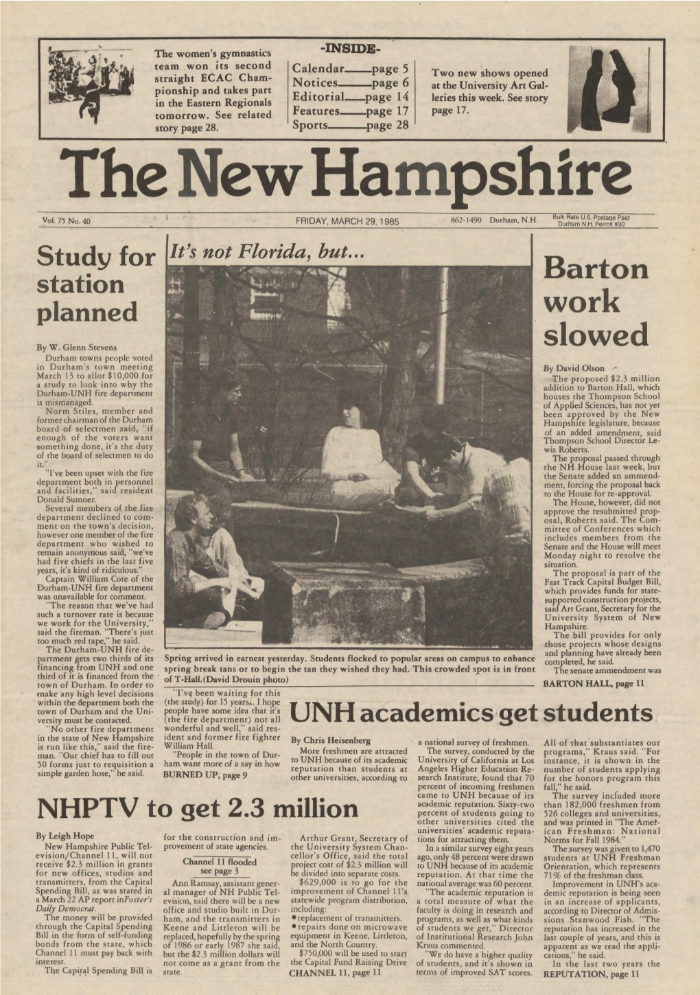 The New Hampshire, Vol. 75, No. 40