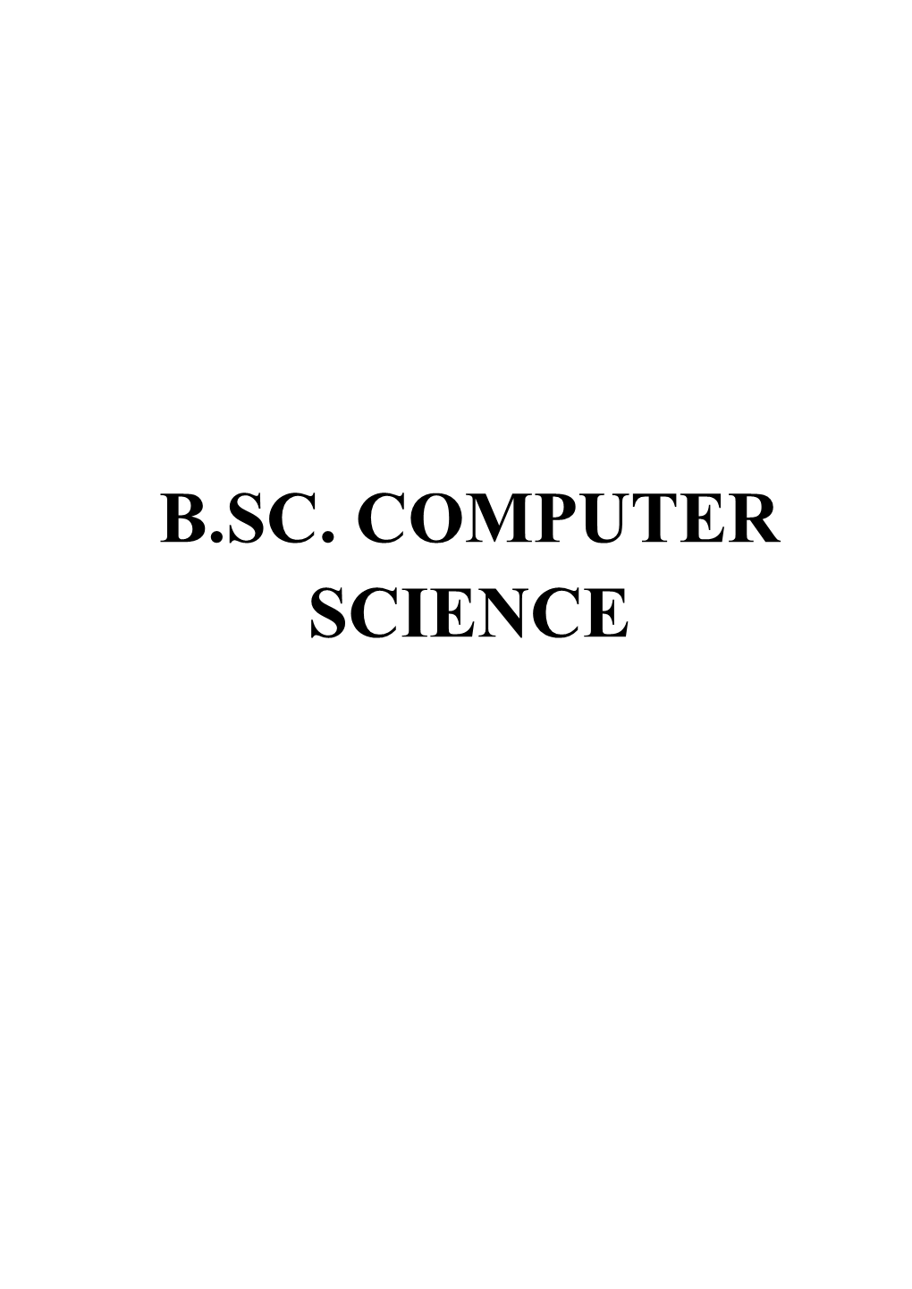 B.Sc. Computer Science