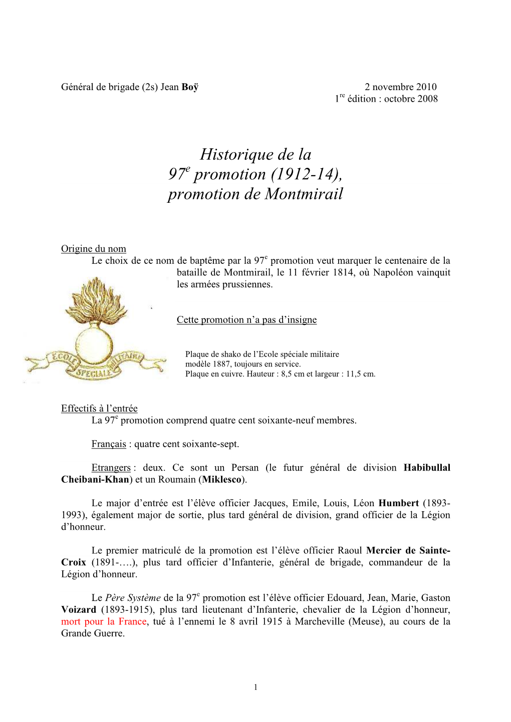 Promotion De Montmirail
