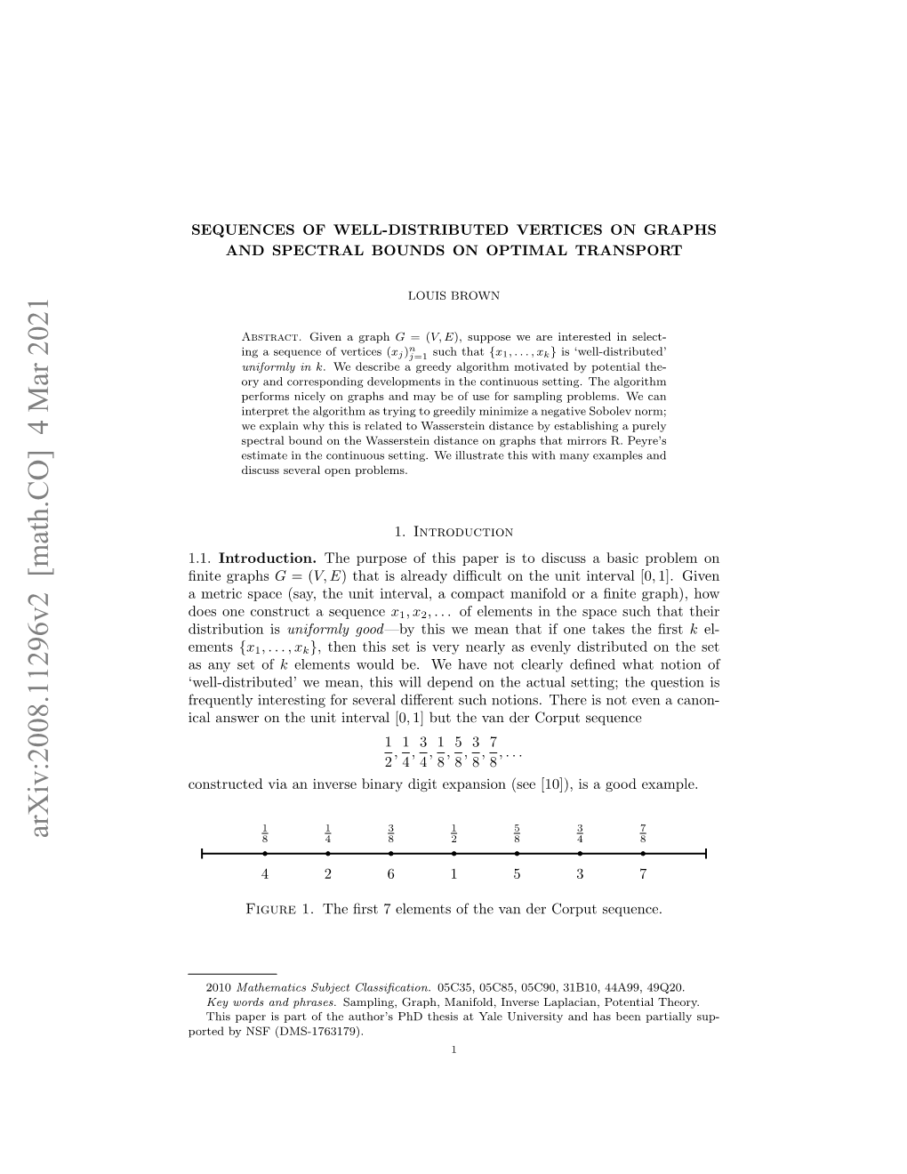 Arxiv:2008.11296V2 [Math.CO] 4 Mar 2021 8 4 8 2 8 4 8