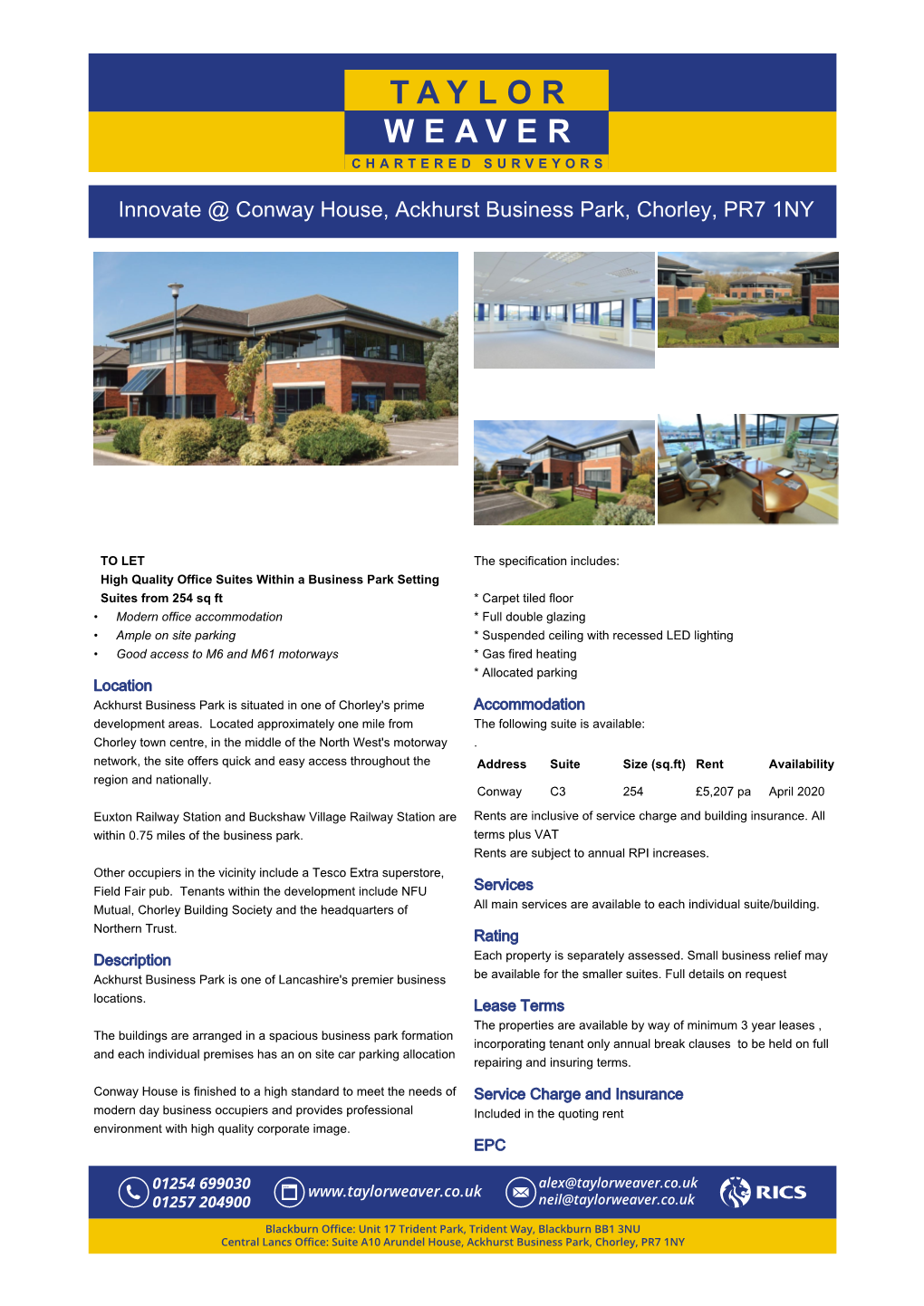 Innovate @ Conway House, Ackhurst Business Park, Chorley, PR7 1NY