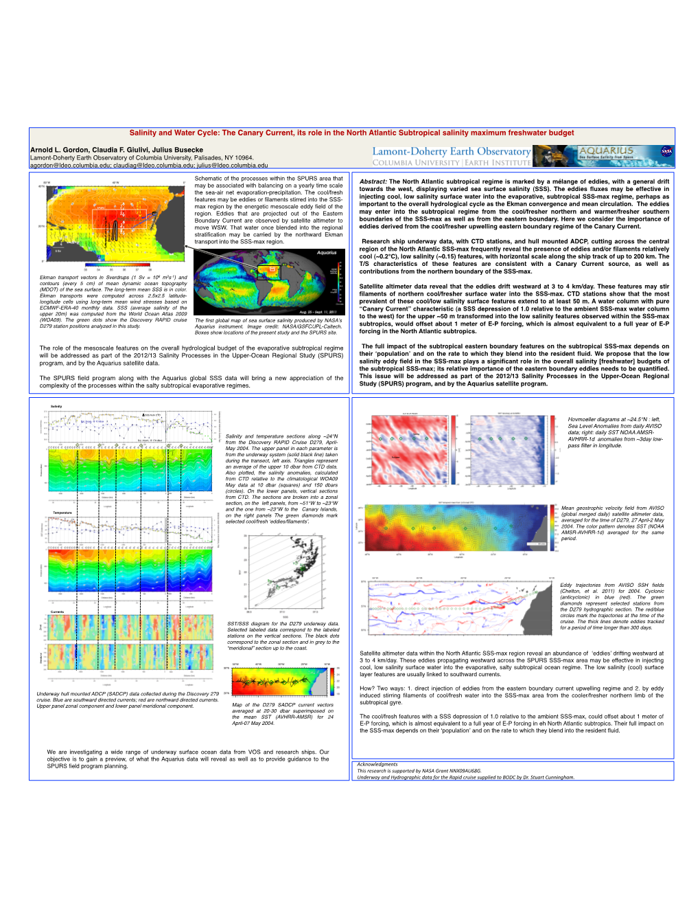 The Canary Current, Its Role in the North Atlantic Subtropical Salinity Maximum Freshwater Budget