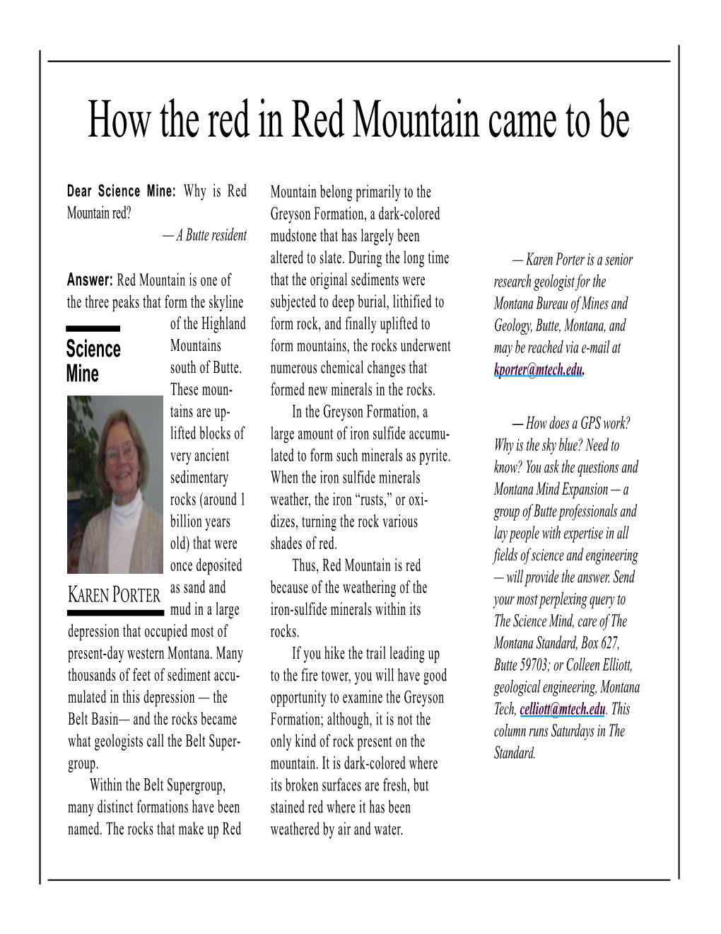 How the Red in Red Mountain Came to Be