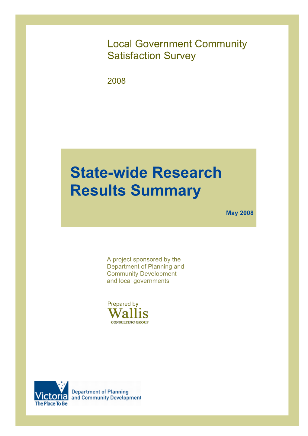 State-Wide Research Results Summary Report 2008 Page 2 of 28