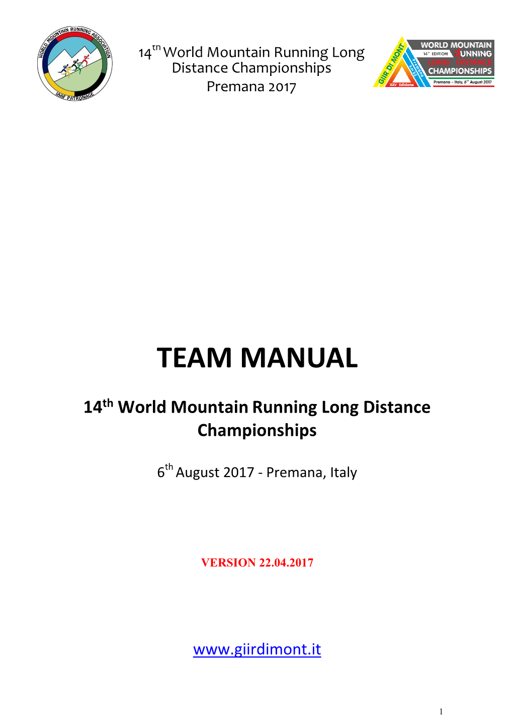 Team Manual Long Distance Wmrldc 22.04.17 Ft