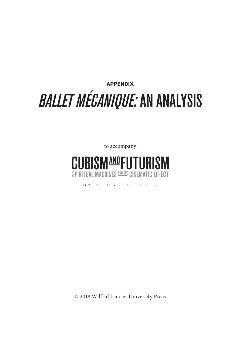 Ballet Méchanique