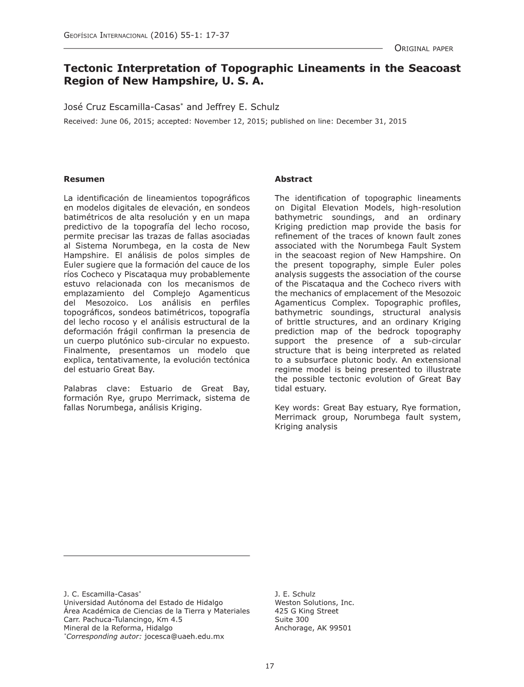 Tectonic Interpretation of Topographic Lineaments in the Seacoast Region of New Hampshire, U