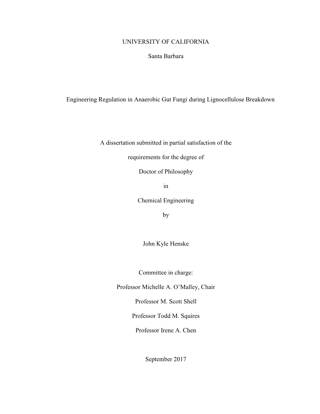 UC Santa Barbara Dissertation Template