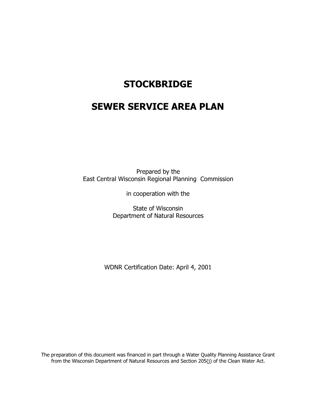 Stockbridge Sewer Service Area Plan Update