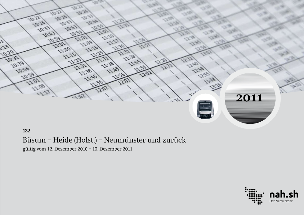 Büsum – Heide (Holst.) – Neumünster Und Zurück Gültig Vom 12