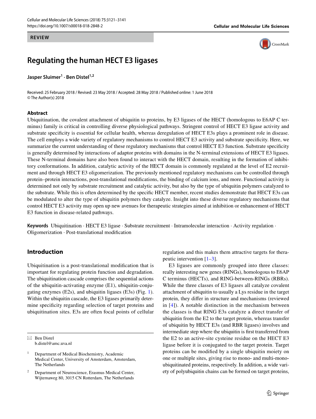 Regulating the Human HECT E3 Ligases