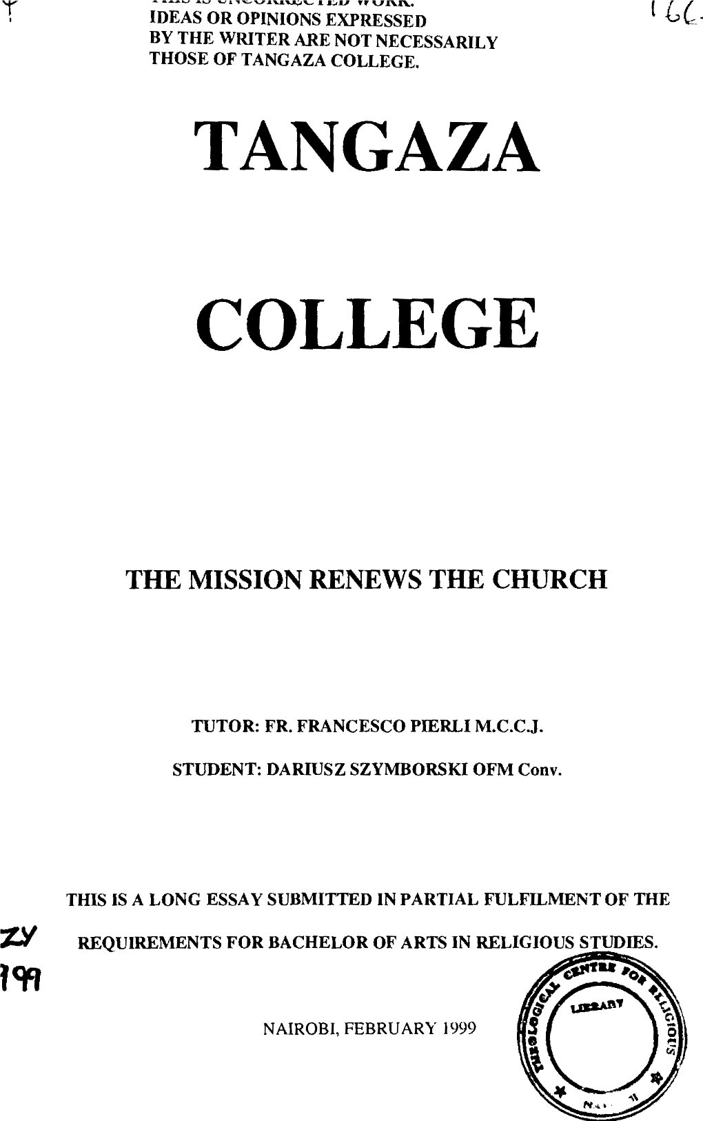 The Mission Renews the Church