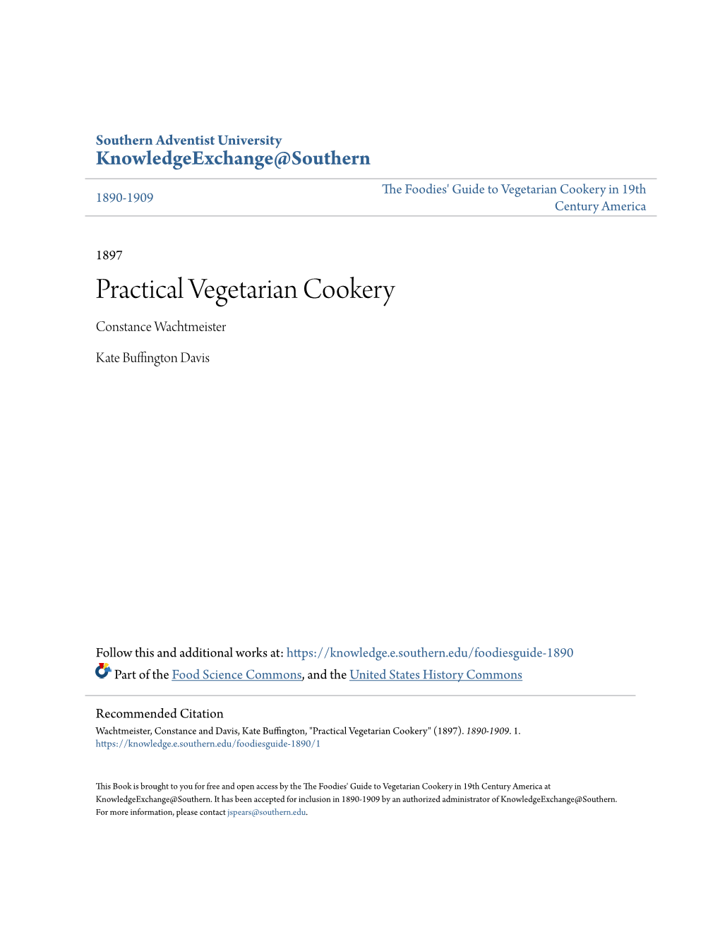 Practical Vegetarian Cookery Constance Wachtmeister