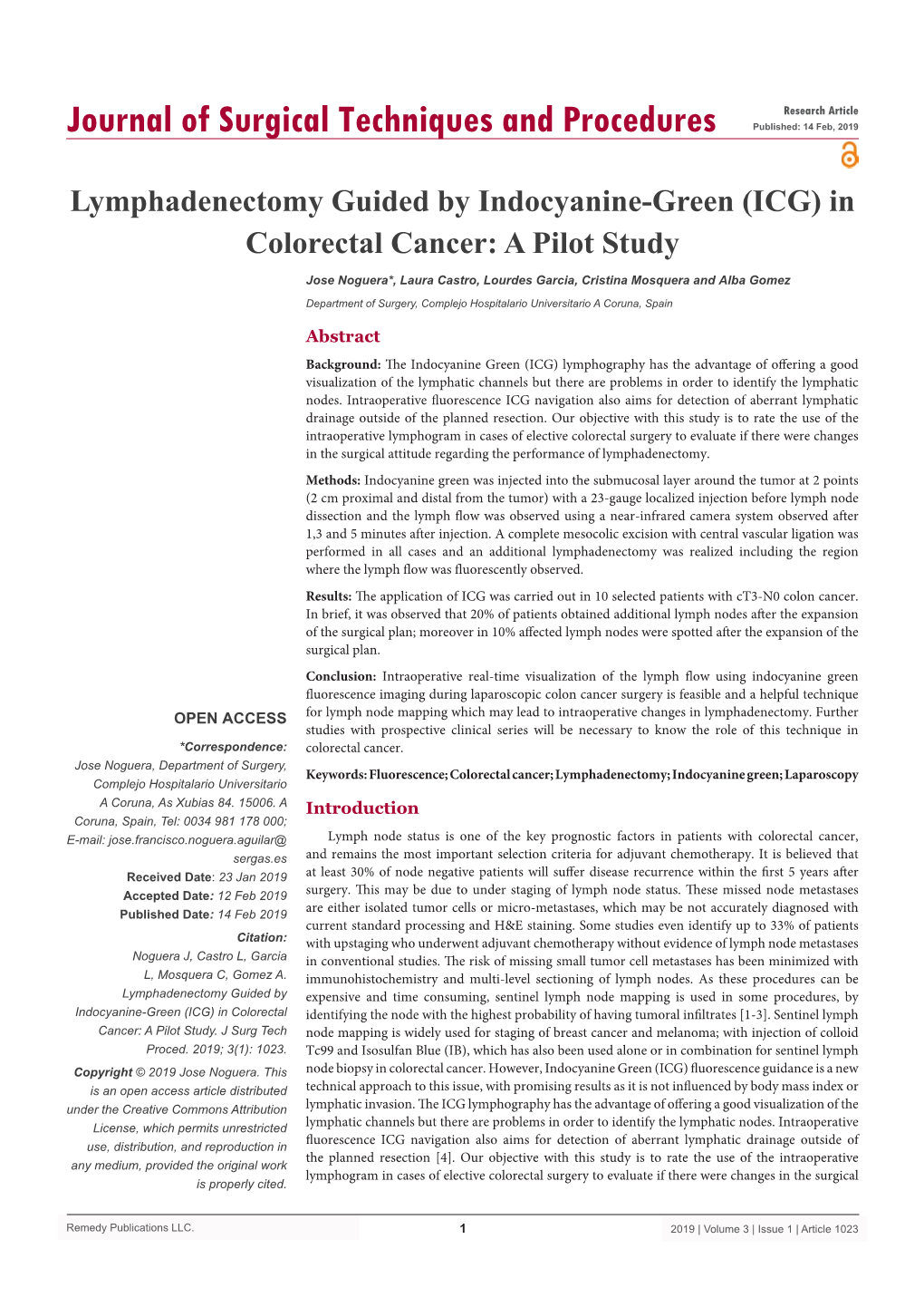 Lymphadenectomy Guided by Indocyanine-Green (ICG) in Colorectal Cancer: a Pilot Study