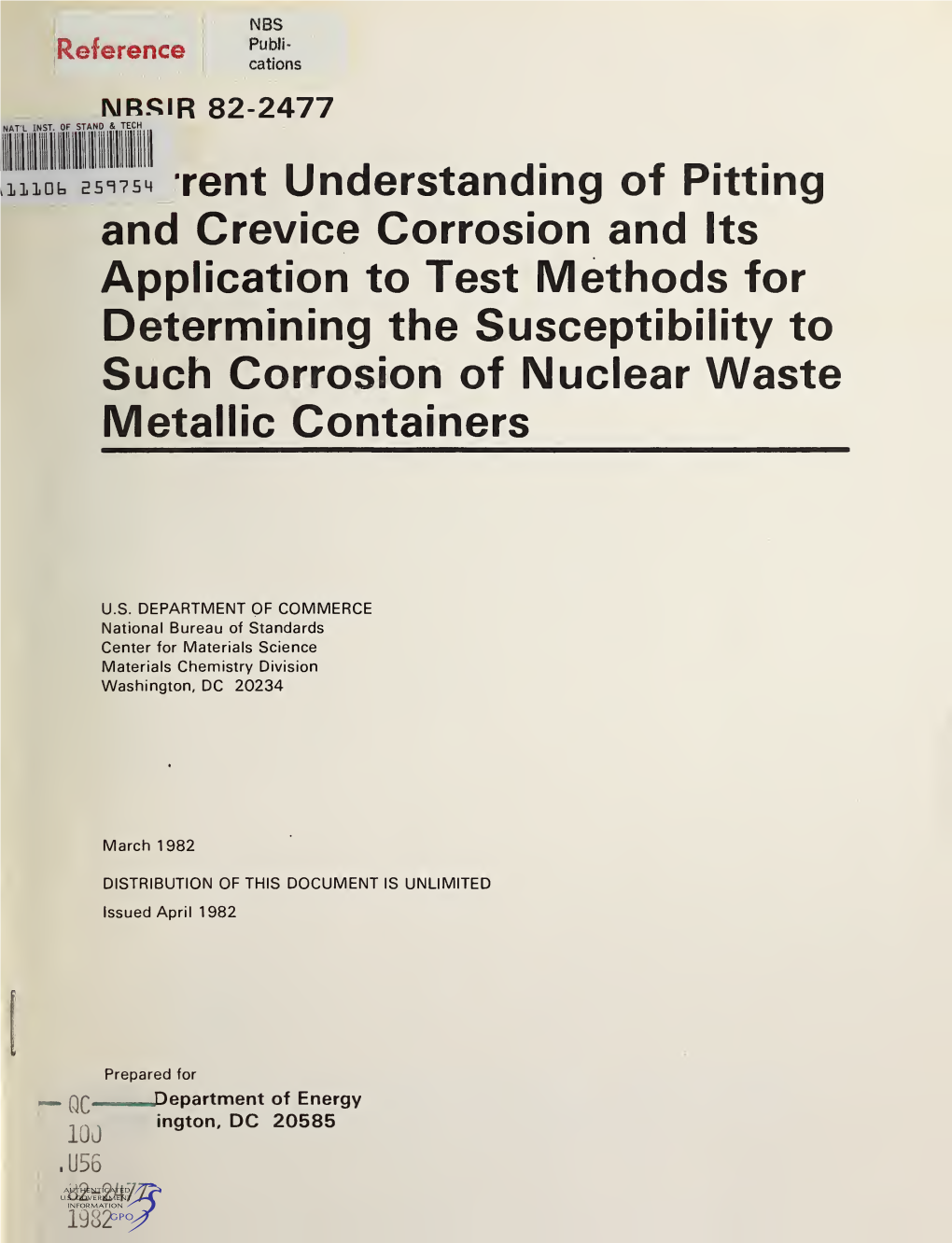 Current Understanding of Pitting and Crevice Corrosion And