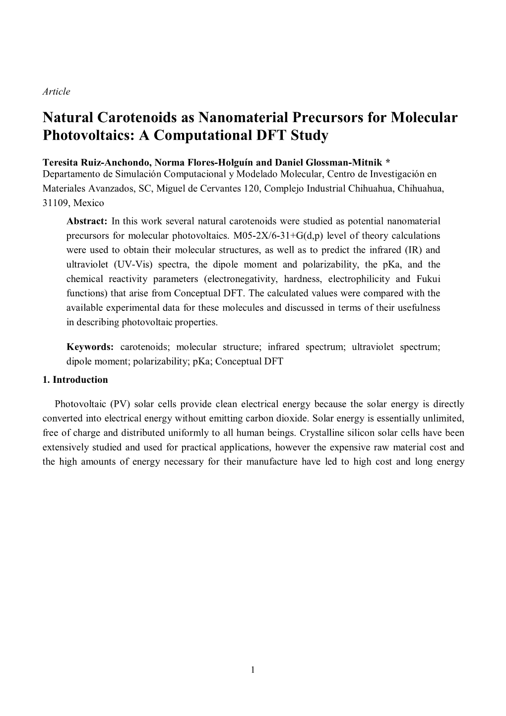 A Computational DFT Study