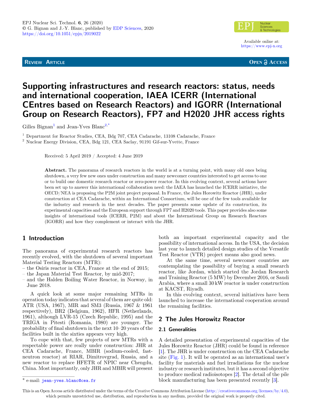 Status, Needs and International Cooperation, IAEA ICERR