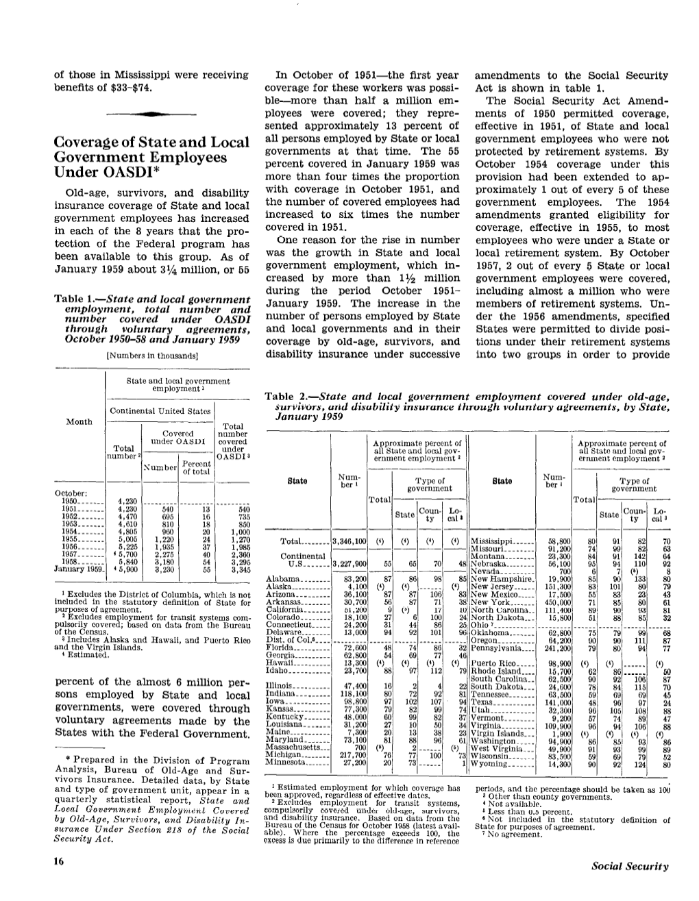 Coverage of State and Local Government Employees Under