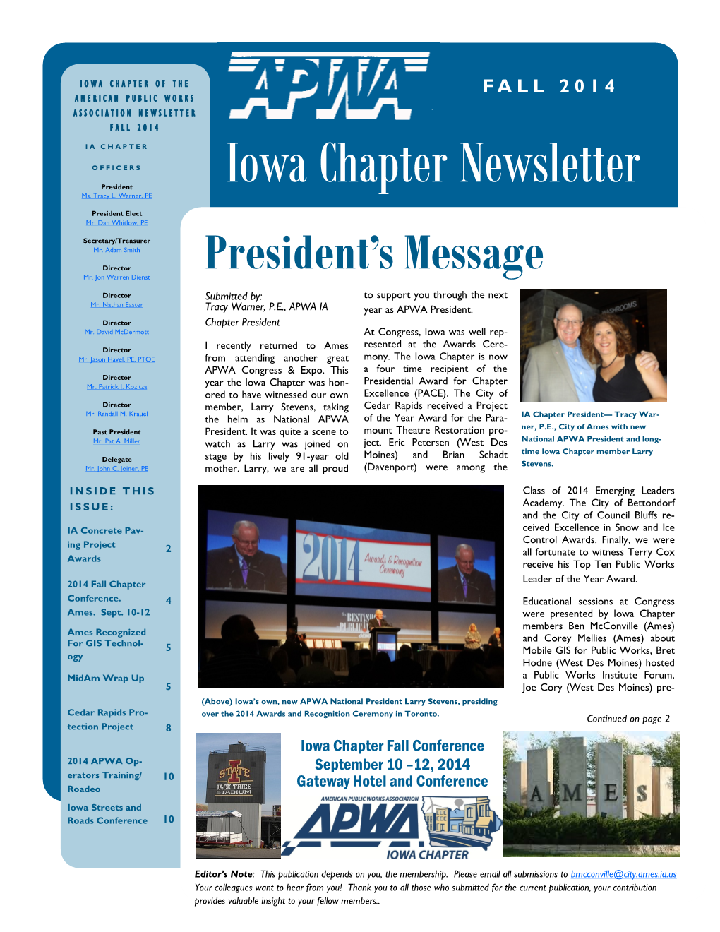 Iowa Chapter Newsletter Ms