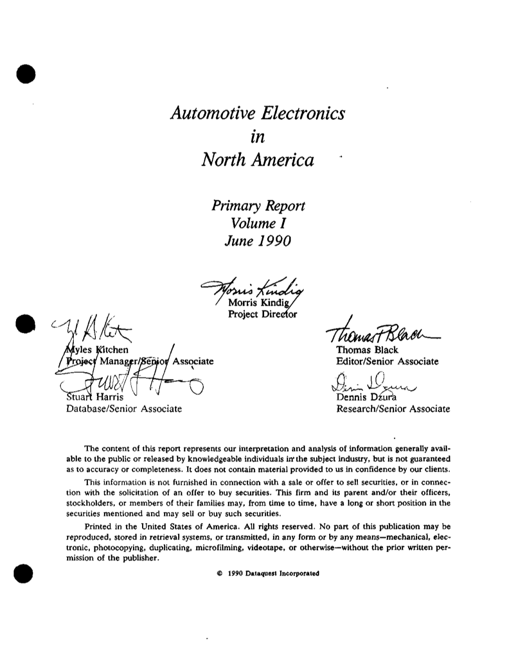 Automotive Electronics in North America