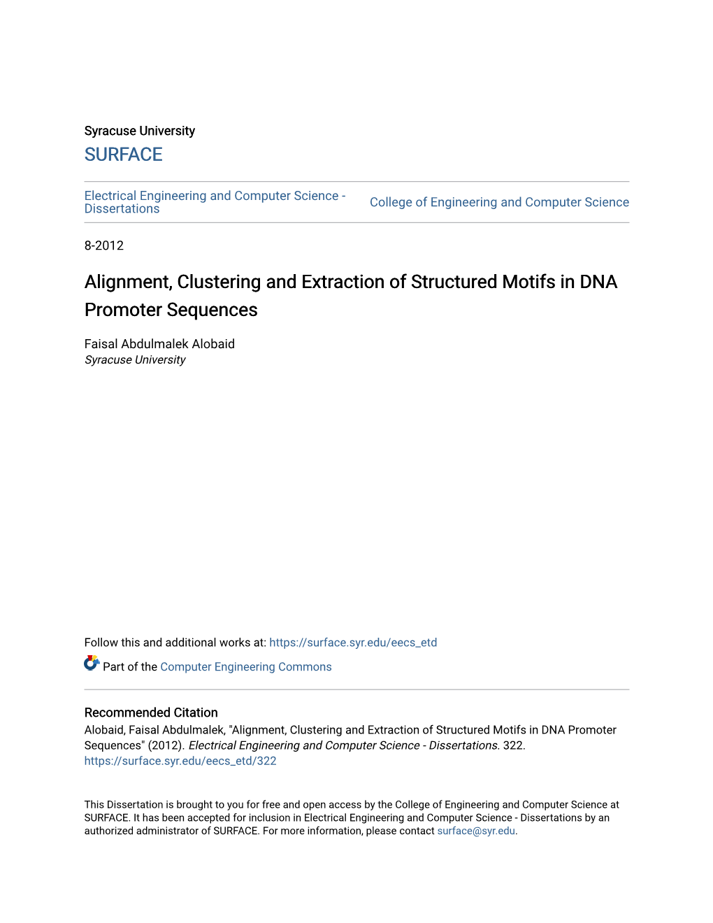 Alignment, Clustering and Extraction of Structured Motifs in DNA Promoter Sequences