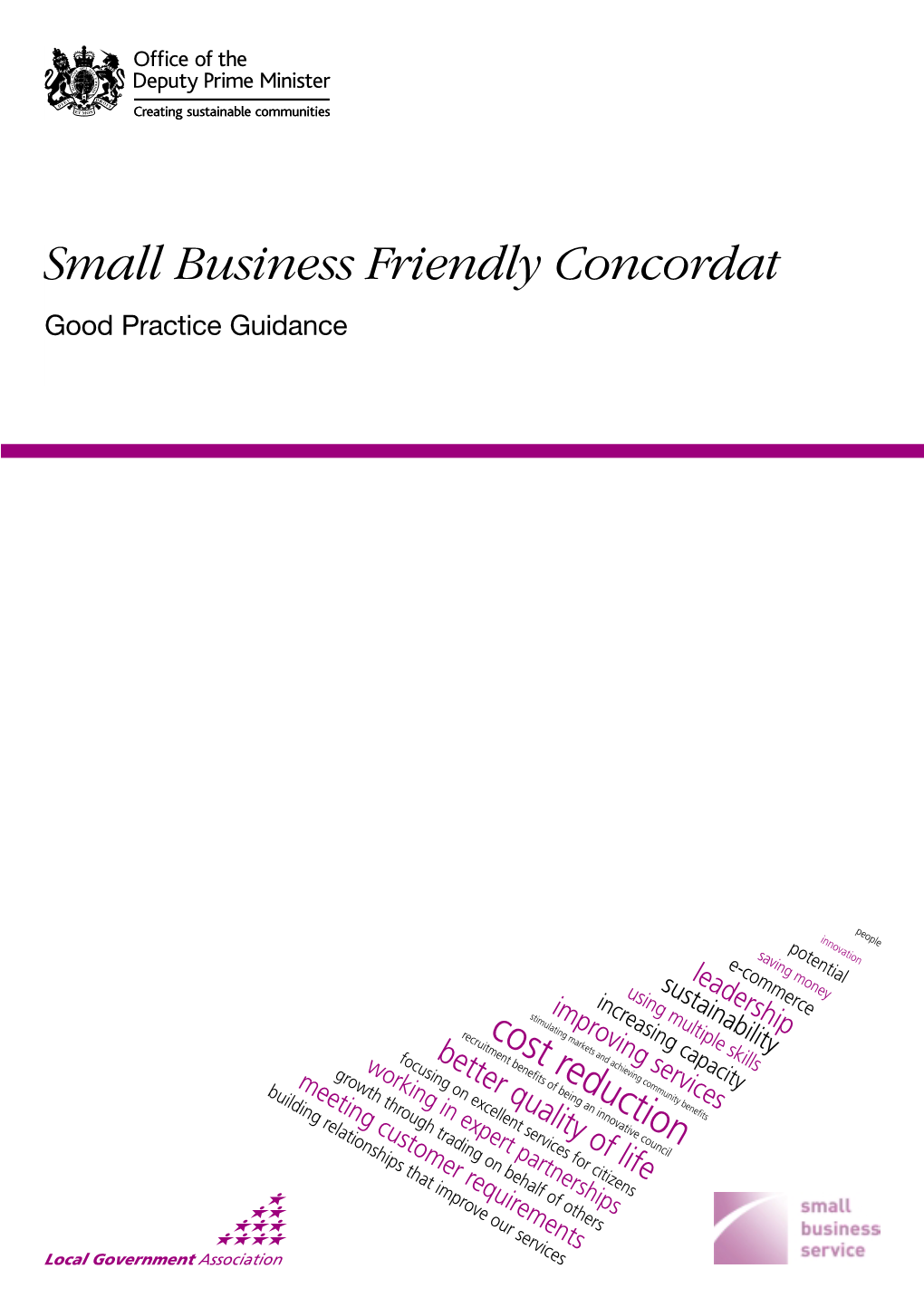 Small Business Friendly Concordat Good Practice Guidance
