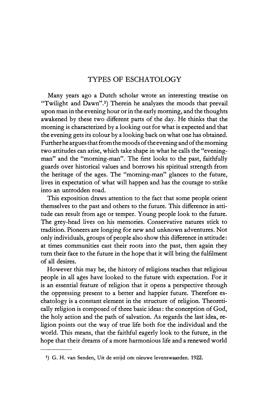 Types of Eschatology