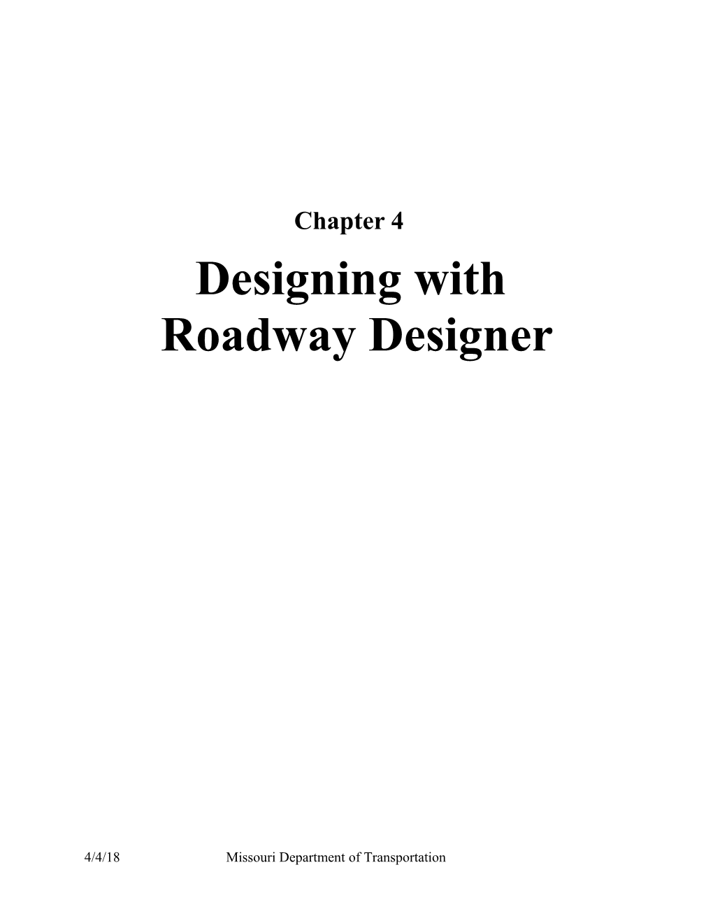 GEOPAK Roadway Designer Chapter 4