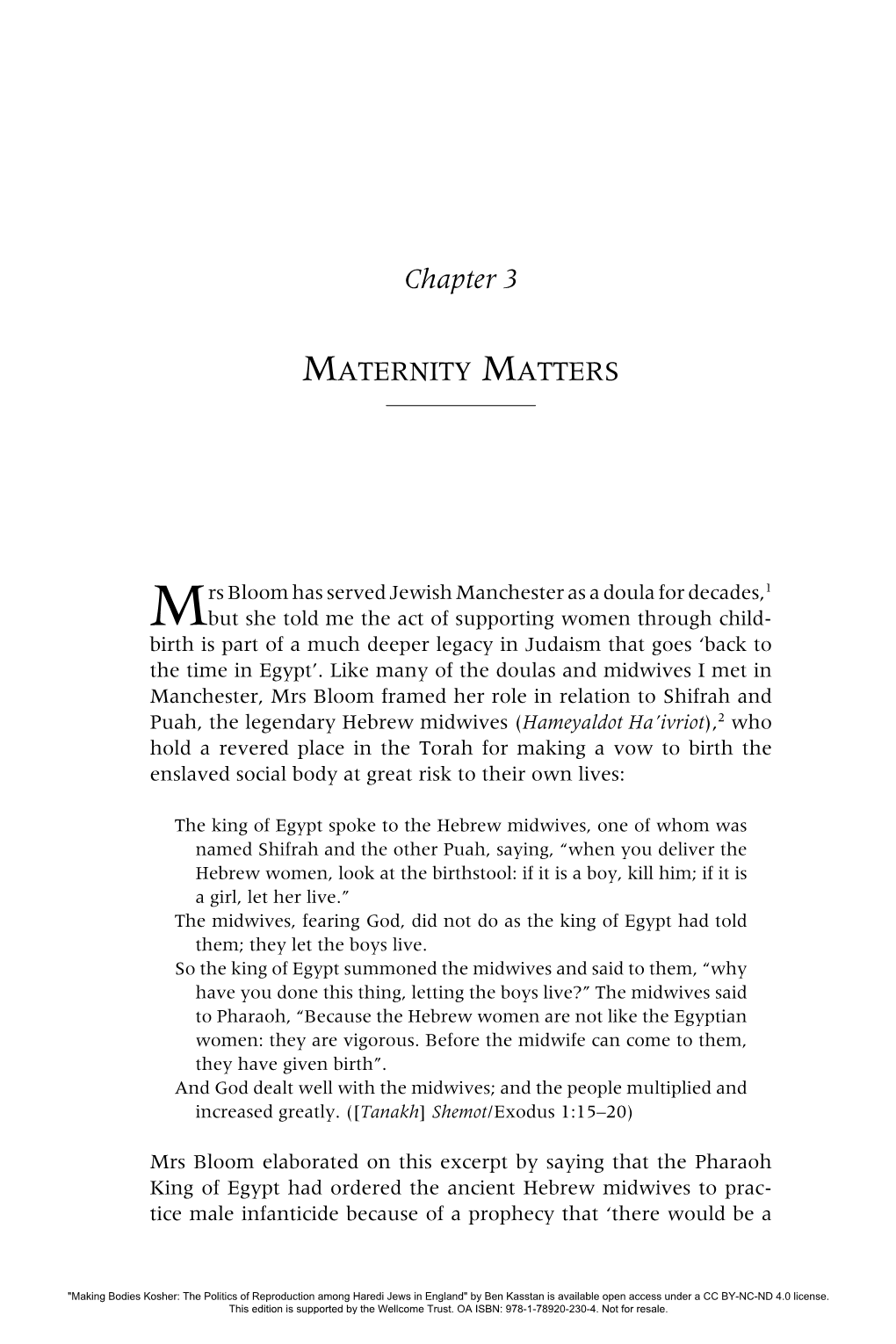 Chapter 3. Maternity Matters