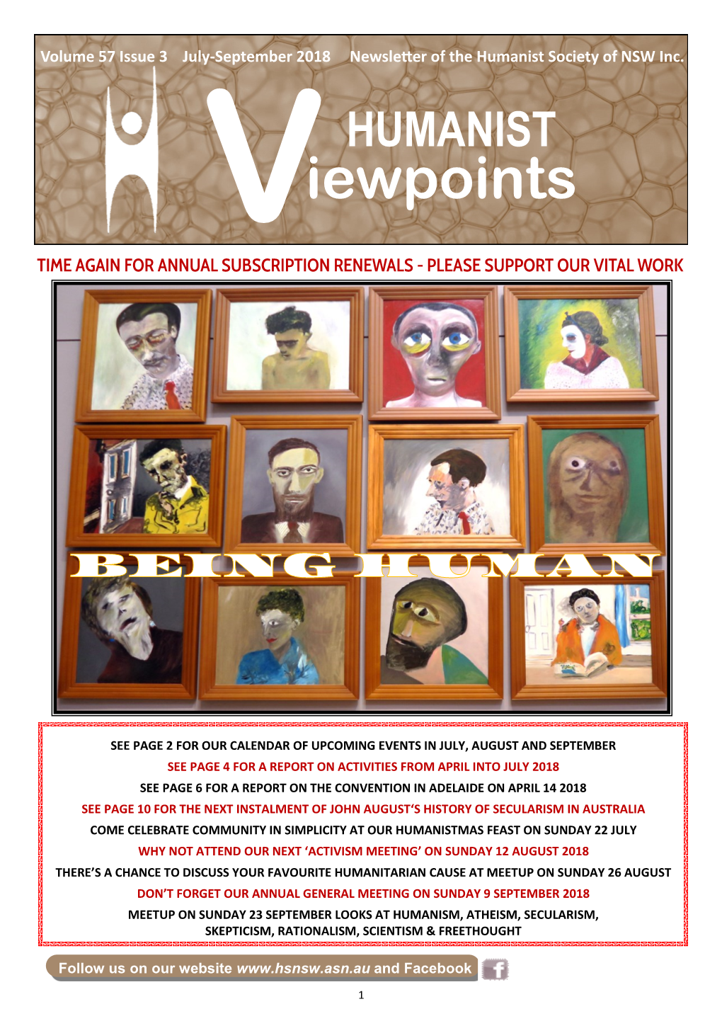 Iewpoints TIME AGAIN for ANNUAL SUBSCRIPTION RENEWALS - PLEASE SUPPORT OUR VITAL WORK