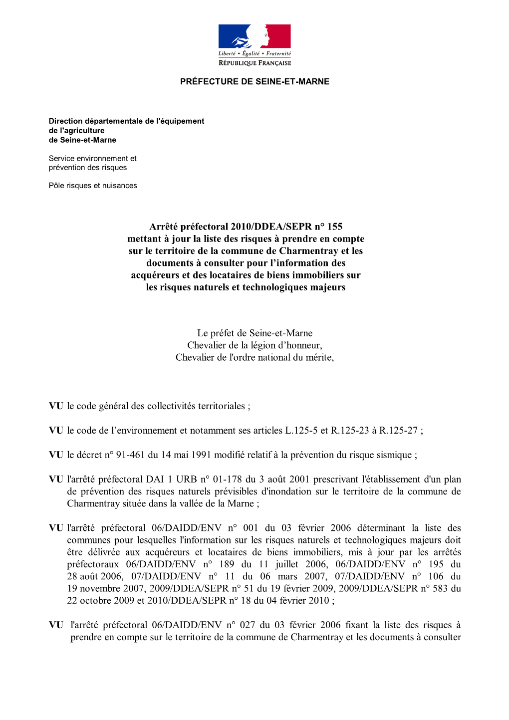 Lettre Administrative