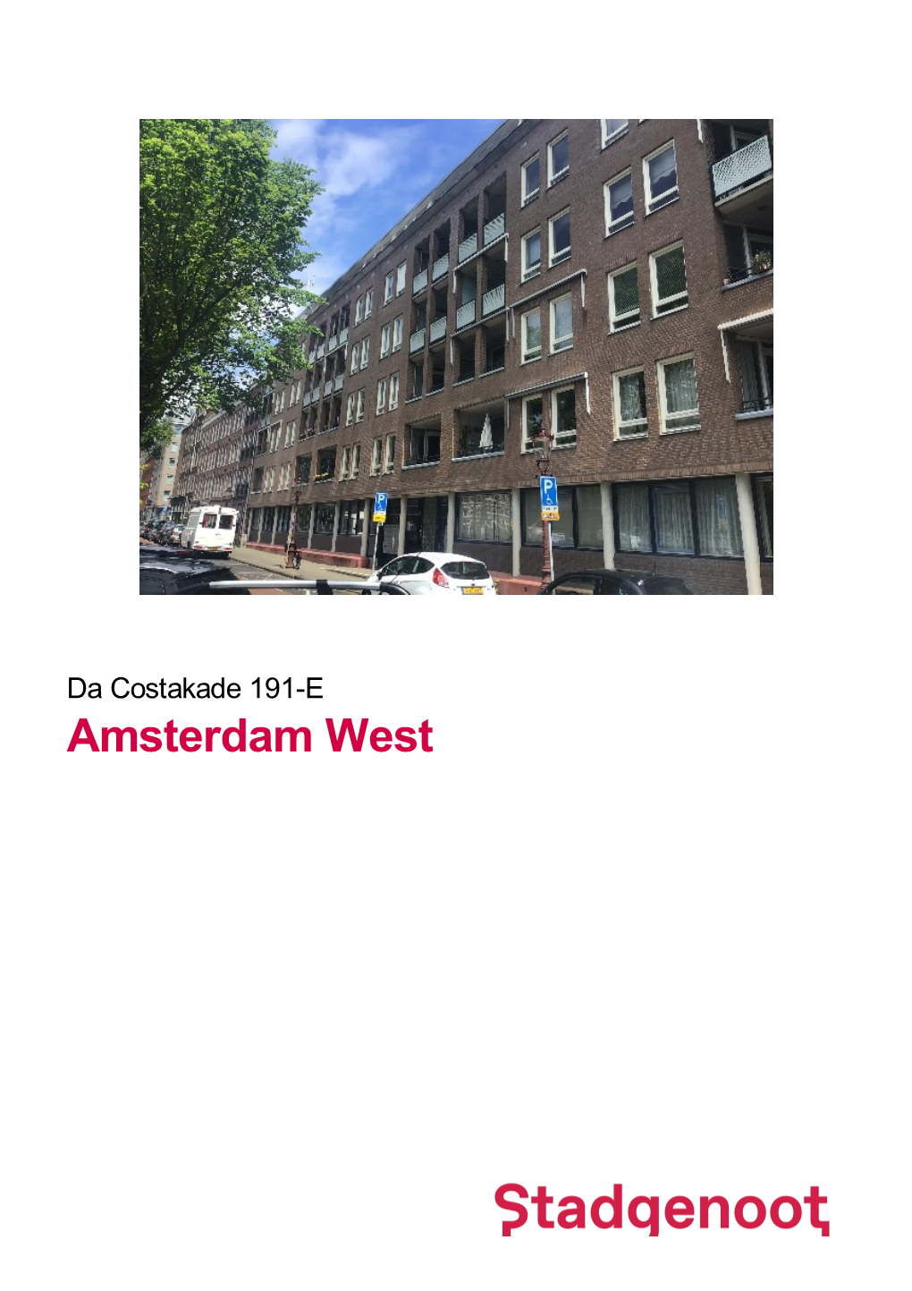 Da Costakade 191-E Amsterdam West in Deze Brochure