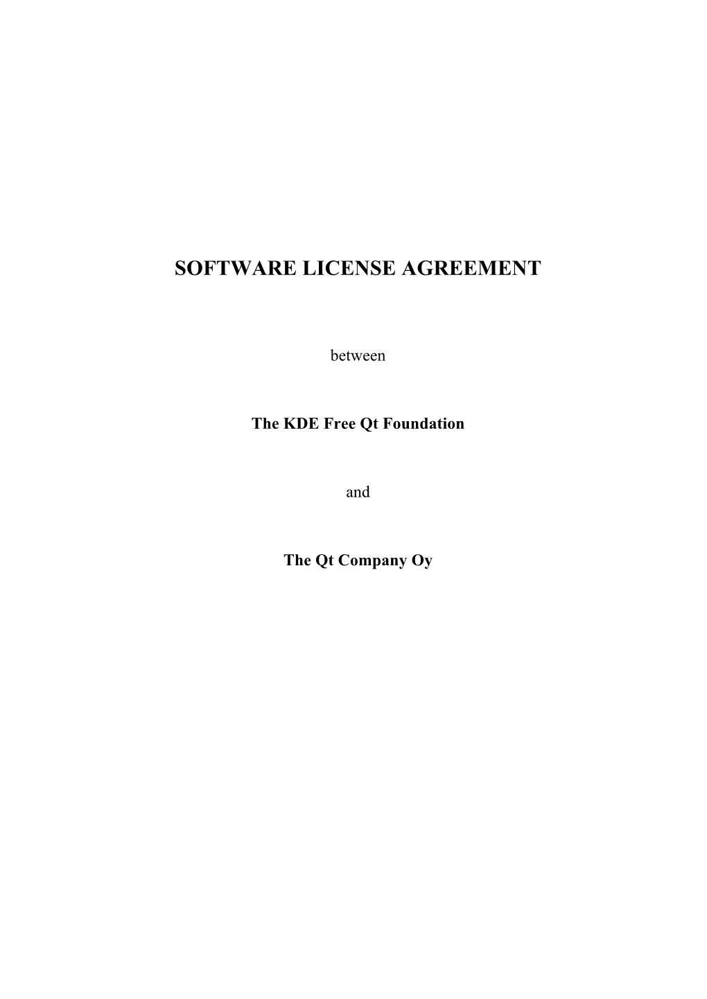 Software License Agreement