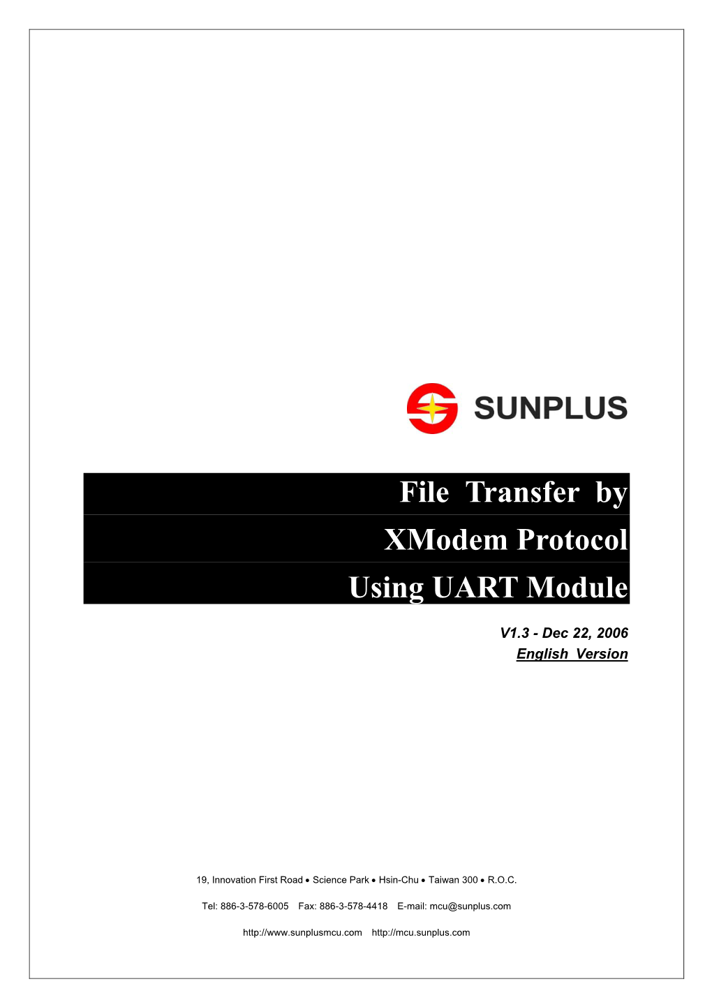 File Transfer by Xmodem Protocol Using UART Module