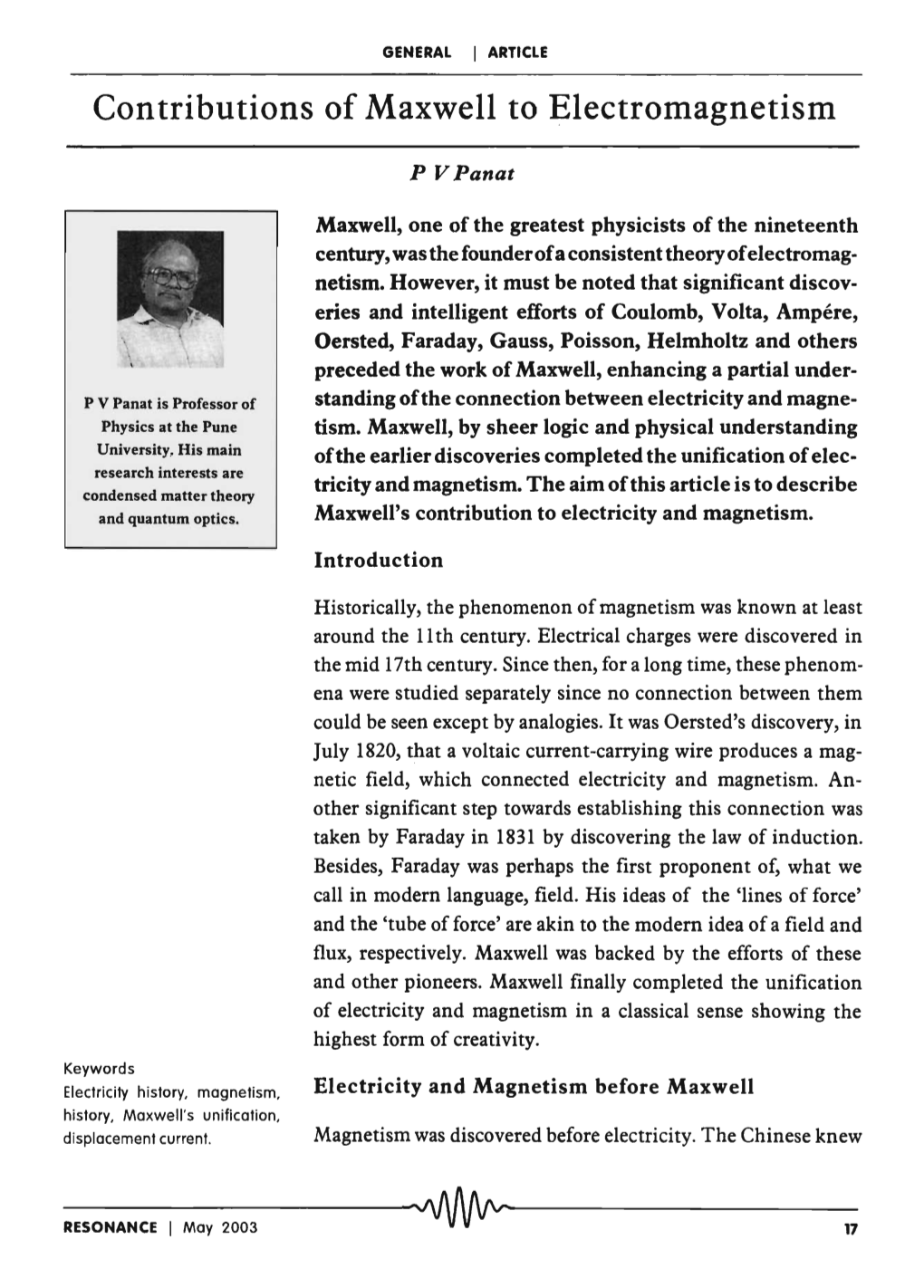 Contributions of Maxwell to Electromagnetism