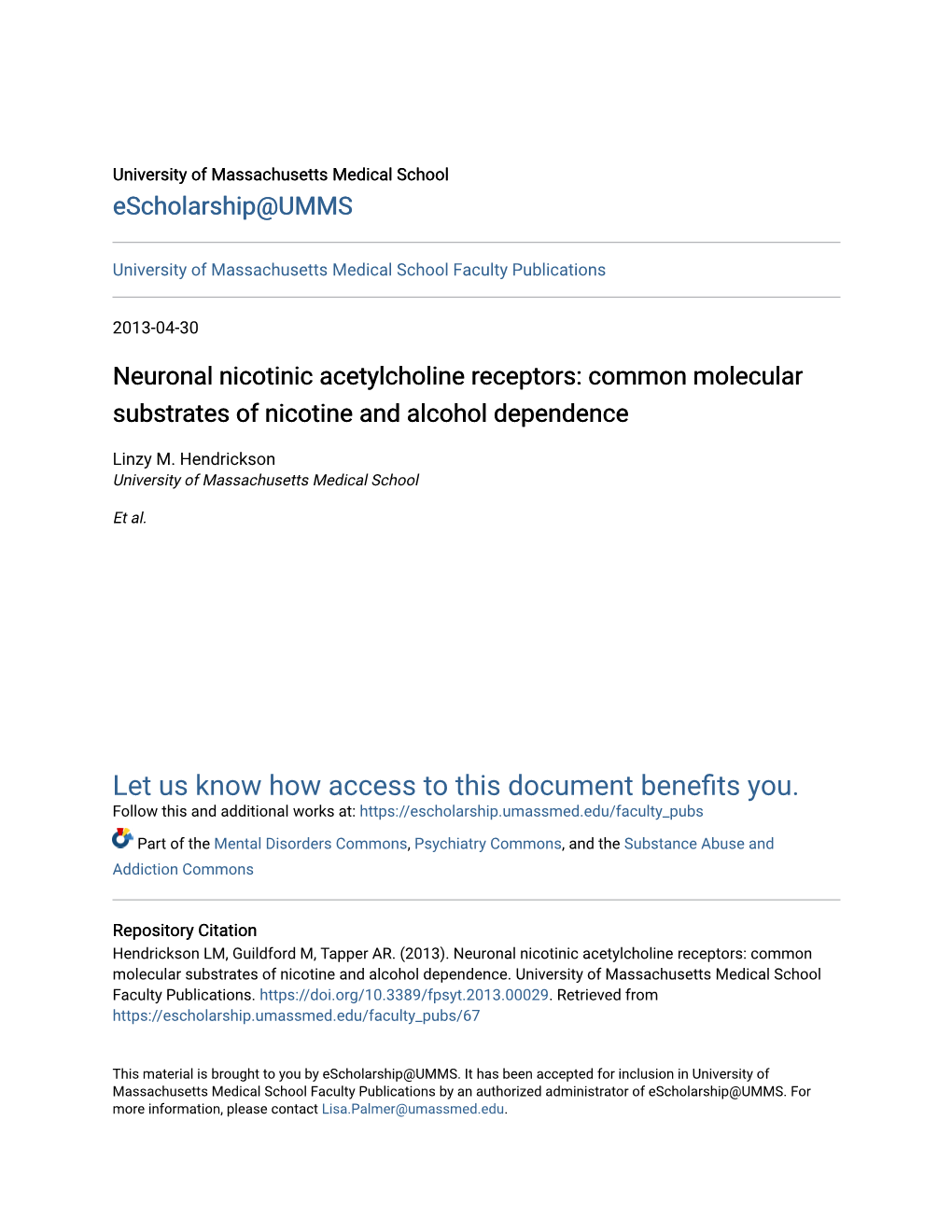 Common Molecular Substrates of Nicotine and Alcohol Dependence